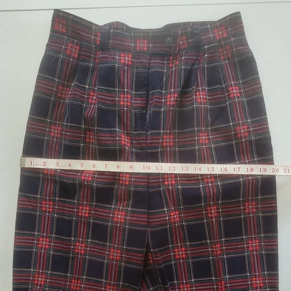Charter Club Corduroy Scottish Plaid Cotton Pants Size 12 - Picture 11 of 12